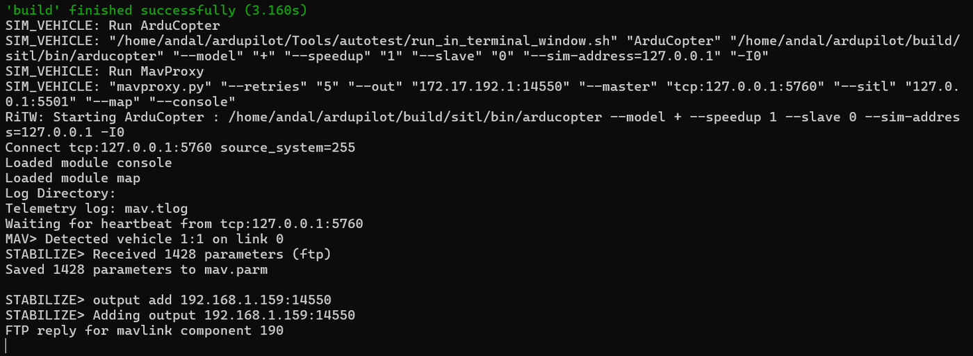 MAVProxy forwarding telemetry to the second machine